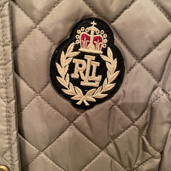 Ralph Lauren Quilted Vest size MEDIUM Olive  khaki green with crest - casual NEW - Picture 2 of 4